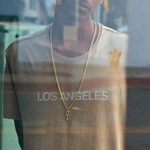 Load image into Gallery viewer, 14K Gold Dual Ankh Cross Necklace