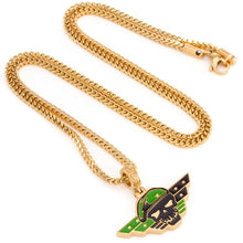 Load image into Gallery viewer, Suicide Squad x KING ICE - Stainless Steel Rick Flag Necklace (Gold)