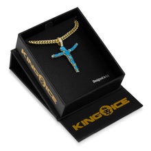 Load image into Gallery viewer, The Turquoise Crucifix Cross Necklace