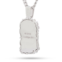 Load image into Gallery viewer, Notorious B.I.G. x King Ice - Mini White Gold Biggie Jesus Necklace