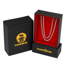 Load image into Gallery viewer, 2.5mm White Gold Stainless Steel  Franco Choker Set