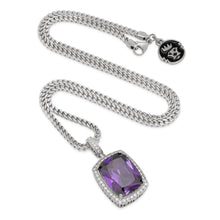 Load image into Gallery viewer, White Gold Amethyst Crown Julz Necklace