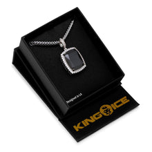 Load image into Gallery viewer, White Gold Onyx Crown Julz Necklace