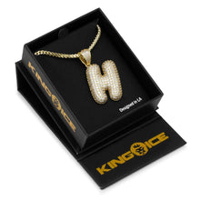 Load image into Gallery viewer, The Bubble Letter H Necklace
