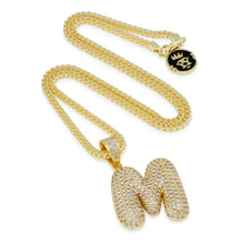Load image into Gallery viewer, The Bubble Letter M Necklace
