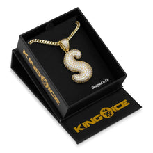 Load image into Gallery viewer, The Bubble Letter S Necklace
