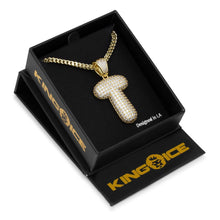 Load image into Gallery viewer, The Bubble Letter T Necklace
