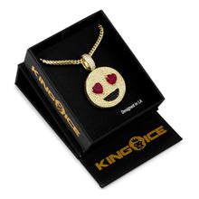 Load image into Gallery viewer, The Heart Eyes, Angry Face Emoji Necklace
