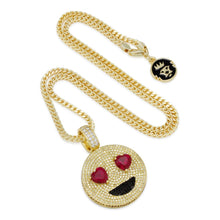 Load image into Gallery viewer, The Heart Eyes, Angry Face Emoji Necklace
