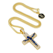 Load image into Gallery viewer, The Tanzanite Crucifix Cross Necklace
