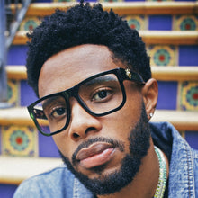 Load image into Gallery viewer, Lion Head Glasses with Glossy Black Frame
