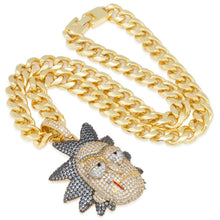 Load image into Gallery viewer, Rick and Morty x King Ice - XL Evil Rick Necklace
