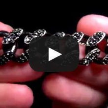 Load image into Gallery viewer, White Gold 15MM "Studded"  Miami Cuban Bracelet
