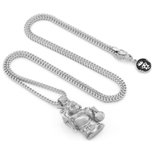 Load image into Gallery viewer, The White Gold Laughing Buddha Necklace
