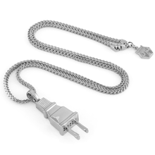 Load image into Gallery viewer, The White Gold Plug Necklace
