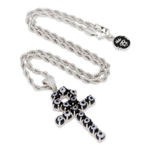 Load image into Gallery viewer, The Black Evil Eye Ankh Cross
