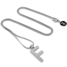 Load image into Gallery viewer, White Gold Letter "F" Necklace
