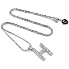 Load image into Gallery viewer, White Gold Letter "H" Necklace
