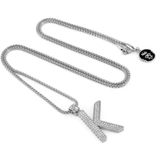 Load image into Gallery viewer, White Gold Letter "K" Necklace
