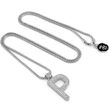 Load image into Gallery viewer, White Gold Letter "P" Necklace
